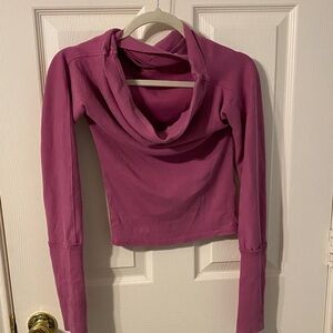 We The Free Magenta Cowl Neck Top NWOT